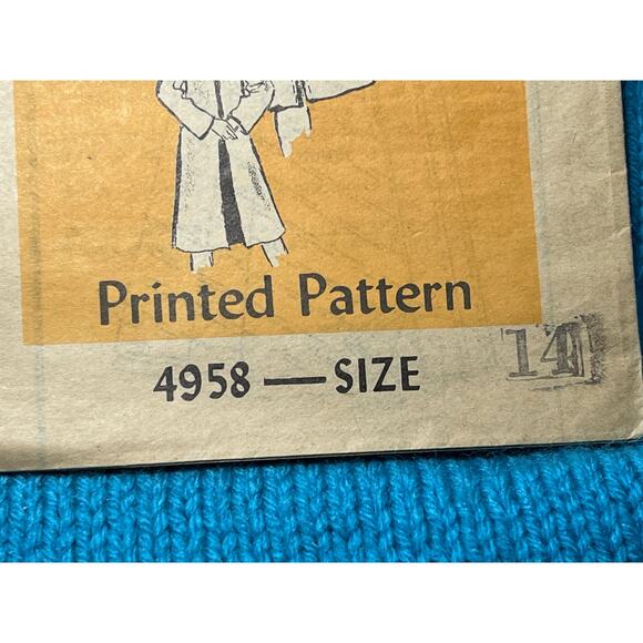 Anne Adams Sewing pattern 4958 trench long coat 1970s size 14 - Picture 2 of 5